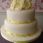 Yellow Roses Wedding Cake