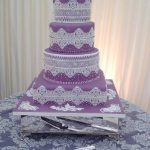 Lilac & Lace Wedding Cake - Lytham St Annes