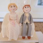 Eiffel Tower Wedding Cake Bride & Groom Toppers 