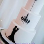 Sarah - dancing couple silhouette wedding cake 