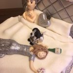 Silver Bedroom Scene Wedding Cake