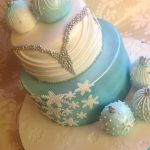 Ice blue & white snowflake wedding cakes, Lytham St Annes