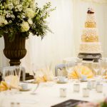 Ivory, Gold & Ruffles wedding Cake