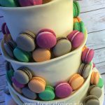 Chocolate Wrap and Macaron Wedding Cake