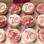 70th birthday cupcakes