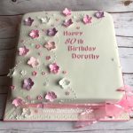 80th flowers birthday cake