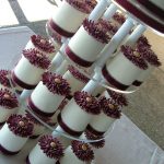 Burgundy & gold gift cakes