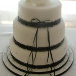 Caroline Black & White Wedding Cake