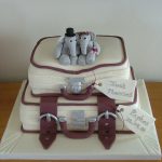 Suitcase wedding cake, Lytham St Annes, Lancashire