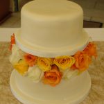 Fresh flower wedding cake, Lytham St Annes, Lancashire