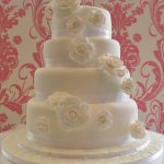 White Roses Wedding Cake - Lytham St Annes