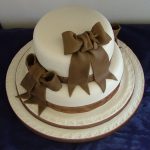 Chocolate bows wedding cake, Lytham St Annes, Lancashire