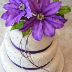 Purple Clematis Wedding Cake