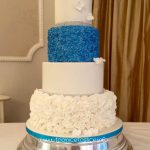 Hayley - Frozen Blue & White Lustre Wedding Cake