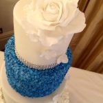 Hayley - Frozen Blue & White Lustre Wedding Cake