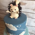 Christening Cake Cute Hedgehog Topper 