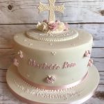 Rose Christening Cake