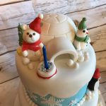 Christmas Scene 1st Birthday Cake 