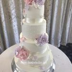 Pastel rose wedding cake