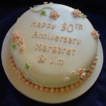 Pearl wedding anniversary cake