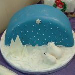 Polar Bears Christmas Cake