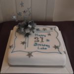 Square 21st birthday cake