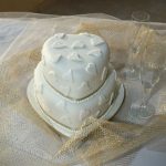 Two tier Hearts, ivory on ivory