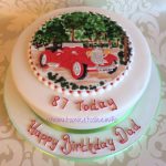 Vintage car birthday cake