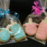 Gift Wrapped Baby Shower or Christening Cookies
Pink or Blue Baby Bottle & Dummy