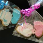 Gift Wrapped Baby Shower or Christening Cookies
Pink or Blue Bootie & Baby Foot